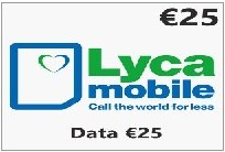 Lyca. Data €25 NL