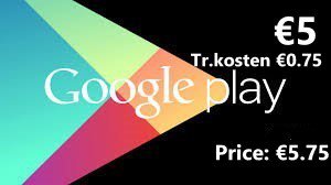 Google Play gift code  €5 + € 0,50