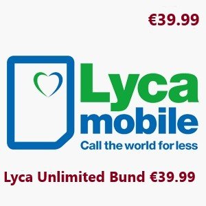Lyca  Bun. Unlimited €39.99 NL