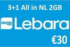 Lebara 3+1 All in NL  2GB ex.