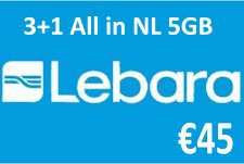 Lebara 3+1 All in NL  5GB ex.