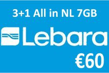 Lebara 3+1 All in NL  7GB