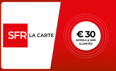 SFR LA CARTE FR €30 - APPELS & SMS ILLIMITES