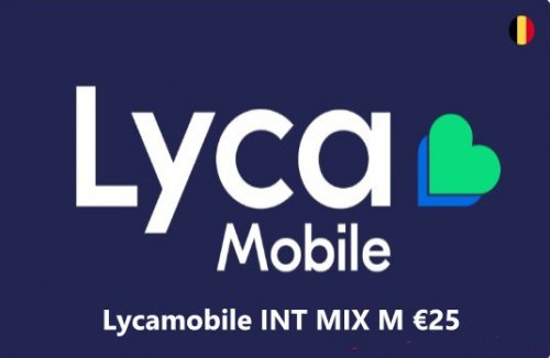 Lycamobile International Mix M Belgie €25