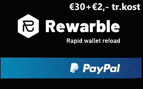 PayPal giftcard €30+€2 Tr.kosten