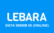 Lebara    500MB €5 (online) ex.