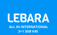 Lebara 3+1 All in INT  3GB 