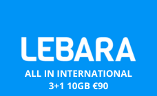 Lebara 3+1 All in INT  10GB 