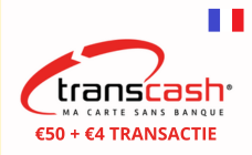 Transcash  €50 BE + €4 kosten